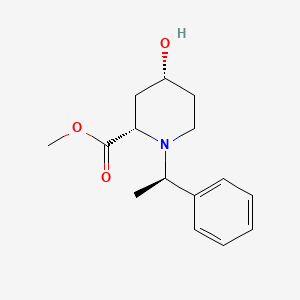 molecular formula C15H21NO3 B15073111 Methyl (2S,4R)-4-Hydroxy-1-[(R)-1-phenylethyl]piperidine-2-carboxylate 