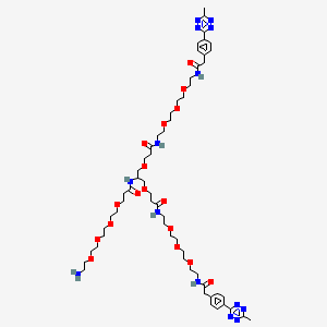 molecular formula C58H90N14O17 B15073322 Amino-PEG4-bis-PEG3-methyltetrazine 