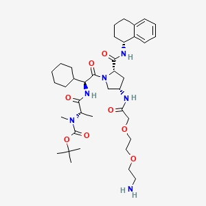 molecular formula C38H60N6O8 B15073357 A 410099.1 amide-PEG2-amine-Boc 