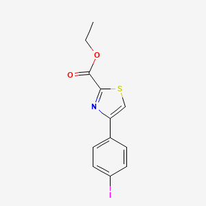 molecular formula C12H10INO2S B1507339 Ethyl 4-(4-iodophenyl)thiazole-2-carboxylate 