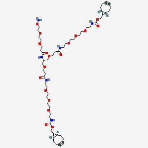 molecular formula C54H90N6O18 B15073544 Aminooxy-PEG2-bis-PEG3-BCN 