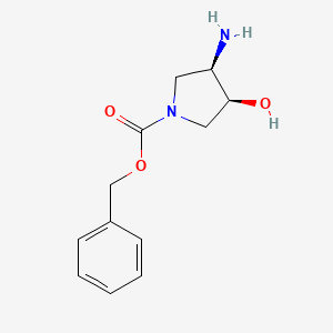 benzyl (3R,4S)-3-amino-4-hydroxypyrrolidine-1-carboxylate