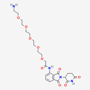 molecular formula C25H34N4O10 B15073622 Pomalidomide-amino-PEG5-NH2 