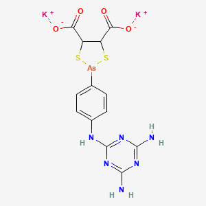 molecular formula C13H11AsK2N6O4S2 B15073632 Melarsonyl dipotassium 