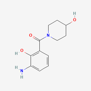 (3-Amino-2-hydroxyphenyl)(4-hydroxypiperidin-1-yl)methanone