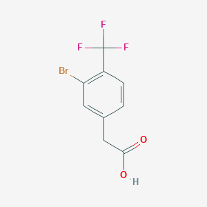 molecular formula C9H6BrF3O2 B1507423 2-(3-Bromo-4-(trifluoromethyl)phenyl)acetic acid CAS No. 1214391-55-5