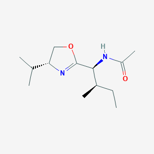 molecular formula C13H24N2O2 B15074312 N-((1S,2R)-1-((R)-4-Isopropyl-4,5-dihydrooxazol-2-yl)-2-methylbutyl)acetamide 