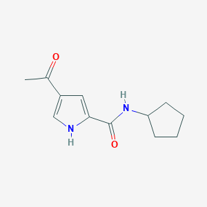 molecular formula C12H16N2O2 B15074353 4-acetyl-N-cyclopentyl-1H-pyrrole-2-carboxamide 