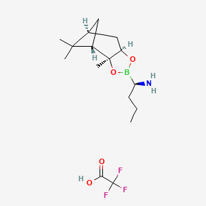 2,2,2-Trifluoroacetic acid;(1R)-1-[(1S,2S,6R,8S)-2,9,9-trimethyl-3,5-dioxa-4-boratricyclo[6.1.1.02,6]decan-4-yl]butan-1-amine