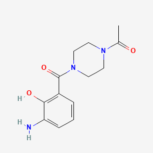 1-(4-(3-Amino-2-hydroxybenzoyl)piperazin-1-yl)ethanone