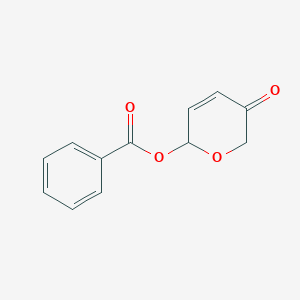 molecular formula C12H10O4 B15074567 2H-Pyran-3(6H)-one, 6-(benzoyloxy)- CAS No. 63096-93-5