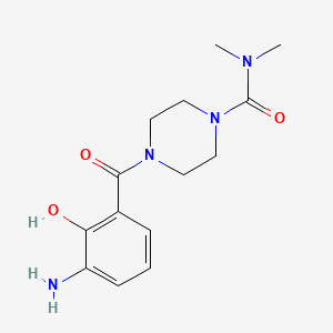 4-(3-amino-2-hydroxybenzoyl)-N,N-dimethylpiperazine-1-carboxamide