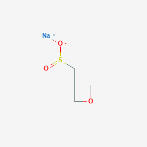 molecular formula C5H9NaO3S B15074660 Sodium 2-(3-oxetane)propylsulfinate 