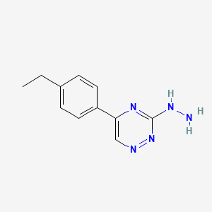 5-(4-Ethylphenyl)-3-hydrazinyl-1,2,4-triazine