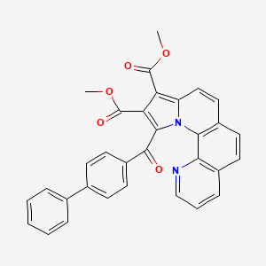 molecular formula C32H22N2O5 B15075000 Dimethyl 11-((1,1'-biphenyl)-4-ylcarbonyl)pyrrolo(1,2-A)(1,10)phenanthroline-9,10-dicarboxylate CAS No. 853317-52-9