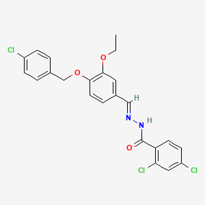 molecular formula C23H19Cl3N2O3 B15075186 2,4-dichloro-N'-[(E)-{4-[(4-chlorobenzyl)oxy]-3-ethoxyphenyl}methylidene]benzohydrazide CAS No. 357315-84-5