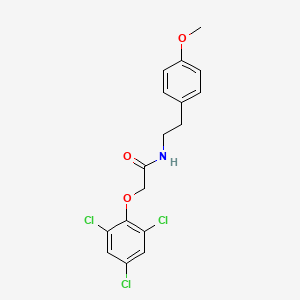 molecular formula C17H16Cl3NO3 B15075212 N-(2-(4-Methoxyphenyl)ethyl)-2-(2,4,6-trichlorophenoxy)acetamide CAS No. 853355-93-8