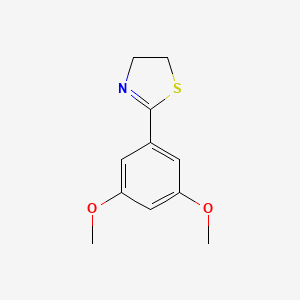 molecular formula C11H13NO2S B15075306 Thiazole, 4,5-dihydro-2-(3,5-dimethoxyphenyl)- CAS No. 96159-91-0