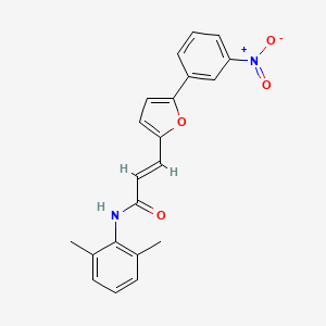 molecular formula C21H18N2O4 B15075327 N-(2,6-Dimethylphenyl)-3-(5-(3-nitrophenyl)-2-furyl)-2-propenamide CAS No. 853351-27-6