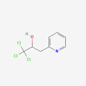 molecular formula C8H8Cl3NO B15075334 alpha-(Trichloromethyl)-2-pyridineethanol CAS No. 10129-55-2