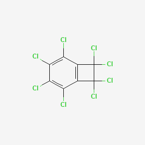 molecular formula C8Cl8 B15075353 Bicyclo[4.2.0]octa-1,3,5-triene, 2,3,4,5,7,7,8,8-octachloro- CAS No. 34973-72-3