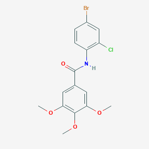 molecular formula C16H15BrClNO4 B15075376 N-(4-bromo-2-chlorophenyl)-3,4,5-trimethoxybenzamide CAS No. 853333-58-1