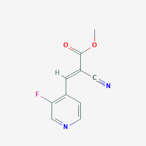 molecular formula C10H7FN2O2 B15075382 Methyl 2-cyano-3-(3-fluoro-4-pyridinyl)-2-propenoate CAS No. 853347-81-6