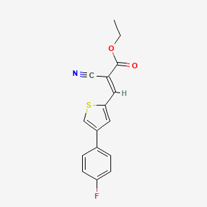 molecular formula C16H12FNO2S B15075416 Ethyl 2-cyano-3-(4-(4-fluorophenyl)-2-thienyl)-2-propenoate CAS No. 853344-54-4