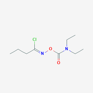 molecular formula C9H17ClN2O2 B150755 N-(((Diethylamino)carbonyl)oxy)butanimidoyl chloride CAS No. 134871-02-6