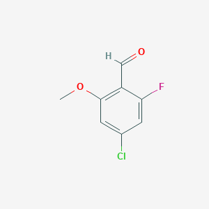 molecular formula C8H6ClFO2 B1507554 4-Chloro-2-fluoro-6-methoxybenzaldehyde CAS No. 1158916-85-8