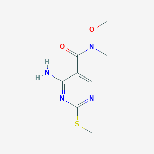 4-Amino-N-methoxy-N-methyl-2-(methylthio)pyrimidine-5-carboxamide