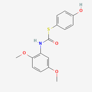 molecular formula C15H15NO4S B15075632 S-(4-Hydroxyphenyl) N-(2,5-dimethoxyphenyl)thiocarbamate CAS No. 63746-97-4