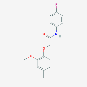 molecular formula C16H16FNO3 B15075675 N-(4-fluorophenyl)-2-(2-methoxy-4-methylphenoxy)acetamide CAS No. 852130-43-9