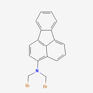molecular formula C18H13Br2N B15075717 N,N-bis(bromomethyl)fluoranthen-3-amine 