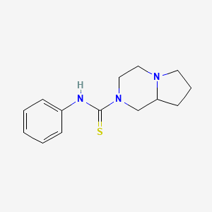 molecular formula C14H19N3S B15075732 N-phenylhexahydropyrrolo[1,2-a]pyrazine-2(1H)-carbothioamide 