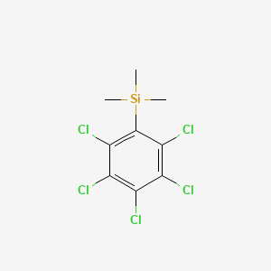 molecular formula C9H9Cl5Si B15075875 Silane, trimethyl(pentachlorophenyl)- CAS No. 6782-83-8
