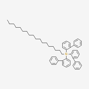 molecular formula C54H64Si B15075894 Octadecyltris(2-biphenylyl)silane 