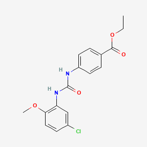molecular formula C17H17ClN2O4 B15075907 Ethyl 4-{[(5-chloro-2-methoxyphenyl)carbamoyl]amino}benzoate 