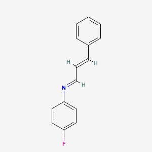 molecular formula C15H12FN B15075919 N-(4-fluorophenyl)-N-[(E,2E)-3-phenyl-2-propenylidene]amine 