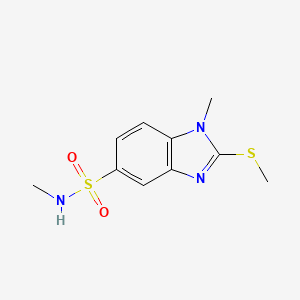 molecular formula C10H13N3O2S2 B15076044 n,1-Dimethyl-2-(methylsulfanyl)-1h-benzimidazole-5-sulfonamide CAS No. 90872-00-7