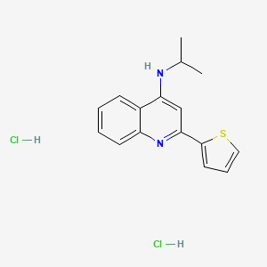 molecular formula C16H18Cl2N2S B15076062 N-Isopropyl-2-(2-thienyl)-4-quinolinamine dihydrochloride CAS No. 853344-42-0
