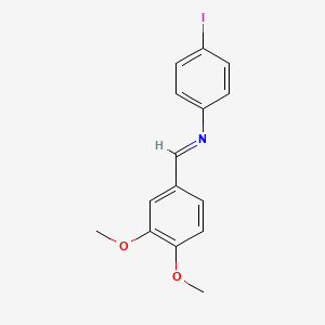 molecular formula C15H14INO2 B15076097 N-(3,4-Dimethoxybenzylidene)-4-iodoaniline CAS No. 83368-91-6