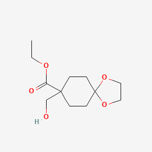 molecular formula C12H20O5 B1507614 Ethyl 8-(hydroxymethyl)-1,4-dioxaspiro[4.5]decane-8-carboxylate CAS No. 78461-64-0