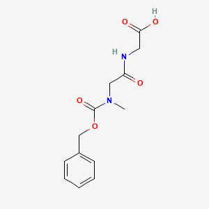 molecular formula C13H16N2O5 B15076223 Carbobenzyloxysarcosylglycine CAS No. 15146-74-4