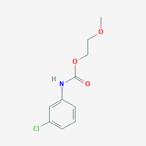 molecular formula C10H12ClNO3 B15076287 2-Methoxyethyl (3-chlorophenyl)carbamate CAS No. 25058-37-1