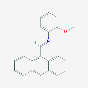 molecular formula C22H17NO B15076308 N-[(E)-9-anthrylmethylidene]-2-methoxyaniline 
