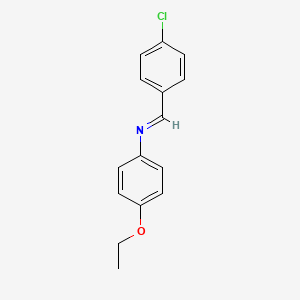 molecular formula C15H14ClNO B15076359 p-Chlorobenzylidene-(4-ethoxyphenyl)-amine CAS No. 15484-92-1