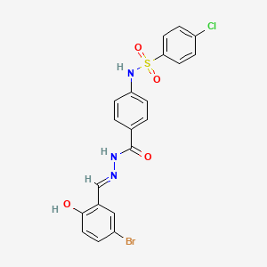 molecular formula C20H15BrClN3O4S B15076386 N-(4-((2-(5-Bromo-2-hydroxybenzylidene)hydrazino)carbonyl)phenyl)-4-chlorobenzenesulfonamide CAS No. 881453-81-2