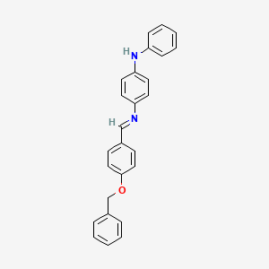 molecular formula C26H22N2O B15076411 N-{(E)-[4-(benzyloxy)phenyl]methylidene}-N'-phenylbenzene-1,4-diamine 