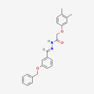 molecular formula C24H24N2O3 B15076466 N'-{(E)-[3-(benzyloxy)phenyl]methylidene}-2-(3,4-dimethylphenoxy)acetohydrazide CAS No. 463307-38-2